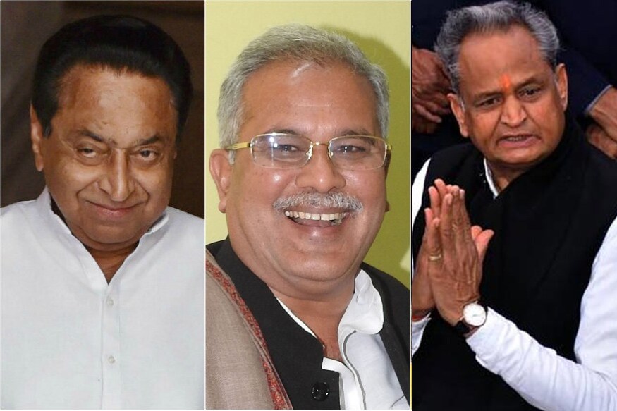 Kamal Nath, Bhupesh Baghel and Ashok Gehlot
