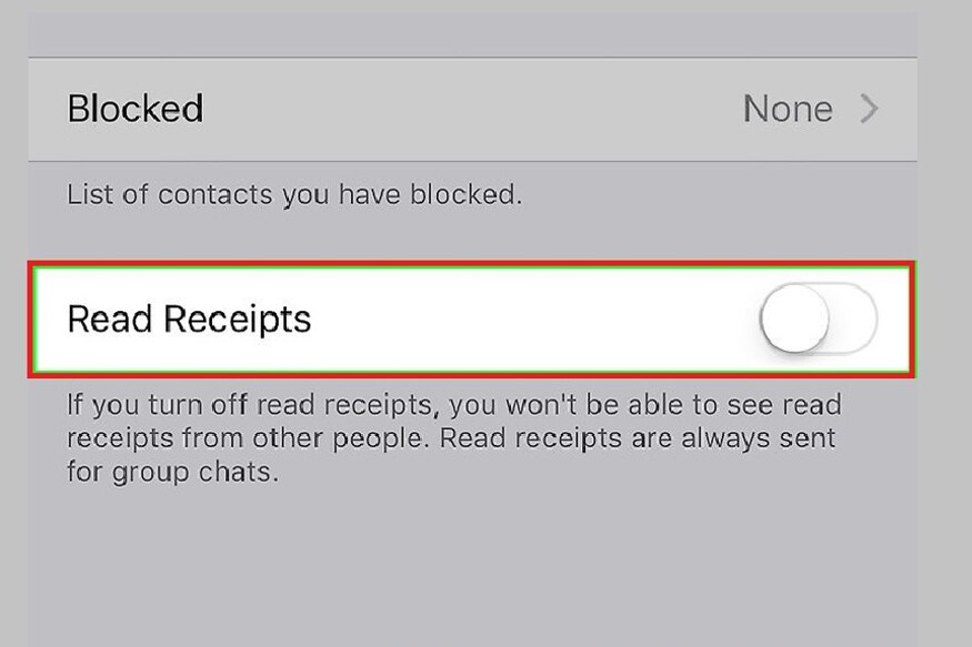 Disable Blue Tick- આ ફીચર પ્રાઇવસીને ધ્યાનમાં રાખી તેને ડિઝાઇન કરવામાં આવ્યું છે. તેનાથી આપ જે વ્યક્તિ સાથે કરી રહ્યા છો તે એ નહીં જાણી શકે કે આપે તેને મેસેજ વાંચ્યો છે કે નહીં. આ ઉપયોગ કરવા માટે તમારે સેટિંગ્સમાં જઈને એકાઉન્ટ પર ક્લિક કરો. અહીં આપને પ્રાઇવસી ઓપ્શન દેખાશે તેને ટેપ કરીને રીડ રીસીડનું ઓપ્શન દેખાશે જેને તમારે ડિસેબલ કરવી પડશે. ત્યારબાદ કોઈને પણ એ નહીં જાણી શકે કે તમે મેસેજ વાંચ્યો હતો કે નહીં. Disable Blue Tick- આ ફીચર પ્રાઇવસીને ધ્યાનમાં રાખી તેને ડિઝાઇન કરવામાં આવ્યું છે. તેનાથી આપ જે વ્યક્તિ સાથે કરી રહ્યા છો તે એ નહીં જાણી શકે કે આપે તેને મેસેજ વાંચ્યો છે કે નહીં. આ ઉપયોગ કરવા માટે તમારે સેટિંગ્સમાં જઈને એકાઉન્ટ પર ક્લિક કરો. અહીં આપને પ્રાઇવસી ઓપ્શન દેખાશે તેને ટેપ કરીને રીડ રીસીડનું ઓપ્શન દેખાશે જેને તમારે ડિસેબલ કરવી પડશે. ત્યારબાદ કોઈને પણ એ નહીં જાણી શકે કે તમે મેસેજ વાંચ્યો હતો કે નહીં.