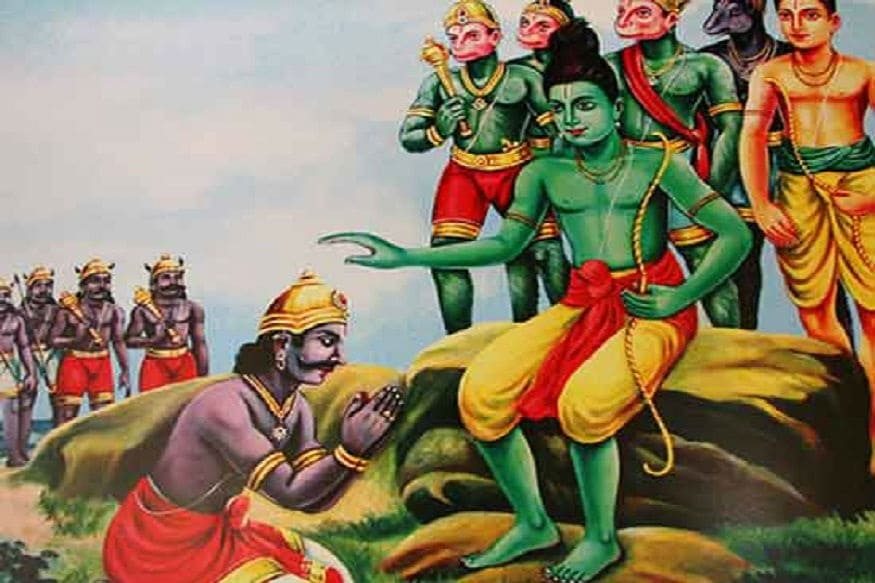 4. વિભિષણ-રાક્ષસ રાજ રાવણનાં નાના ભાઇ વિભીષણ. વિભીષણ શ્રીરામનાં ભક્ત છે. જ્યારે રાવણે માતા સીતાનું હરણ કર્યુ હતું ત્યારે વિભીષણે રાવણને શ્રીરામથી શત્રુતા ન કરવા ખુબ સમજાવ્યા હતાં. આ વાતથી રાવણે વિભીષણને લંકાથી કાઢી નાખ્યો હતો. વિભીષણ શ્રીરામની સેવામાં ચાલ્યા ગયા અને રાવણનાં અધર્મને દૂર કરવા માટે ધર્મનો માર્ગ અપનાવી લીધો. 4. વિભિષણ-રાક્ષસ રાજ રાવણનાં નાના ભાઇ વિભીષણ. વિભીષણ શ્રીરામનાં ભક્ત છે. જ્યારે રાવણે માતા સીતાનું હરણ કર્યુ હતું ત્યારે વિભીષણે રાવણને શ્રીરામથી શત્રુતા ન કરવા ખુબ સમજાવ્યા હતાં. આ વાતથી રાવણે વિભીષણને લંકાથી કાઢી નાખ્યો હતો. વિભીષણ શ્રીરામની સેવામાં ચાલ્યા ગયા અને રાવણનાં અધર્મને દૂર કરવા માટે ધર્મનો માર્ગ અપનાવી લીધો.