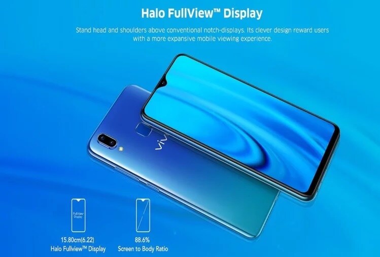 Vivo V91ના સ્પેસિફિકેશન્સની વાત કરીએ તો આ સ્માર્ટફોનમાં 6.22 ઈંચની એચડી ડિસ્પ્લે આપવામાં આવી છે. સ્ક્રીન બેજલ લેસ છે અને તેમાં વૉટર ડ્રૉપ સ્ટાઇલ નૉર્ચ આપવામાં આવી છે. તેમાં MediaTek Helio P22 પ્રોસેસર આપવામાં આવ્યું છે. જેમાં 3GB રેમની સાથે 32GBની ઈન્ટરનલ મેમરી આપવામાં આવી છે. Vivo V91ના સ્પેસિફિકેશન્સની વાત કરીએ તો આ સ્માર્ટફોનમાં 6.22 ઈંચની એચડી ડિસ્પ્લે આપવામાં આવી છે. સ્ક્રીન બેજલ લેસ છે અને તેમાં વૉટર ડ્રૉપ સ્ટાઇલ નૉર્ચ આપવામાં આવી છે. તેમાં MediaTek Helio P22 પ્રોસેસર આપવામાં આવ્યું છે. જેમાં 3GB રેમની સાથે 32GBની ઈન્ટરનલ મેમરી આપવામાં આવી છે.