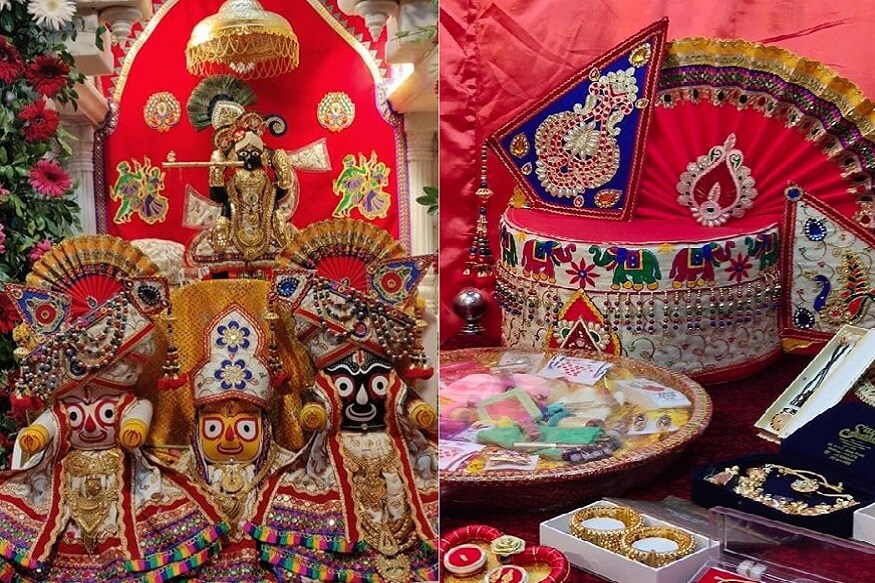 142મી રથયાત્રાને લઇ ભગવાન જગન્નાથજીના મોસાળ સરસપુરમાંથી આજે તેમનું મોસાળું મંદિરમાં આવશે. ગઇકાલે સરસપુર રણછોડરાય મંદિરમાં મોસાળાના દર્શન યોજાયા હતા. ભગવાન જગન્નાથ, બલભદ્ર અને સુભદ્રાજીને મોસાળામાં આપવામાં આવતા શણગારના હજારોની સંખ્યામાં લોકોએ દર્શન કર્યા હતા. તેમજ મામેરાના દર્શન માટે શ્રદ્ધાળુઓએ કડીયાવાડથી મંદિર સુધી લાઈન લગાવી હતી. 142મી રથયાત્રાને લઇ ભગવાન જગન્નાથજીના મોસાળ સરસપુરમાંથી આજે તેમનું મોસાળું મંદિરમાં આવશે. ગઇકાલે સરસપુર રણછોડરાય મંદિરમાં મોસાળાના દર્શન યોજાયા હતા. ભગવાન જગન્નાથ, બલભદ્ર અને સુભદ્રાજીને મોસાળામાં આપવામાં આવતા શણગારના હજારોની સંખ્યામાં લોકોએ દર્શન કર્યા હતા. તેમજ મામેરાના દર્શન માટે શ્રદ્ધાળુઓએ કડીયાવાડથી મંદિર સુધી લાઈન લગાવી હતી.