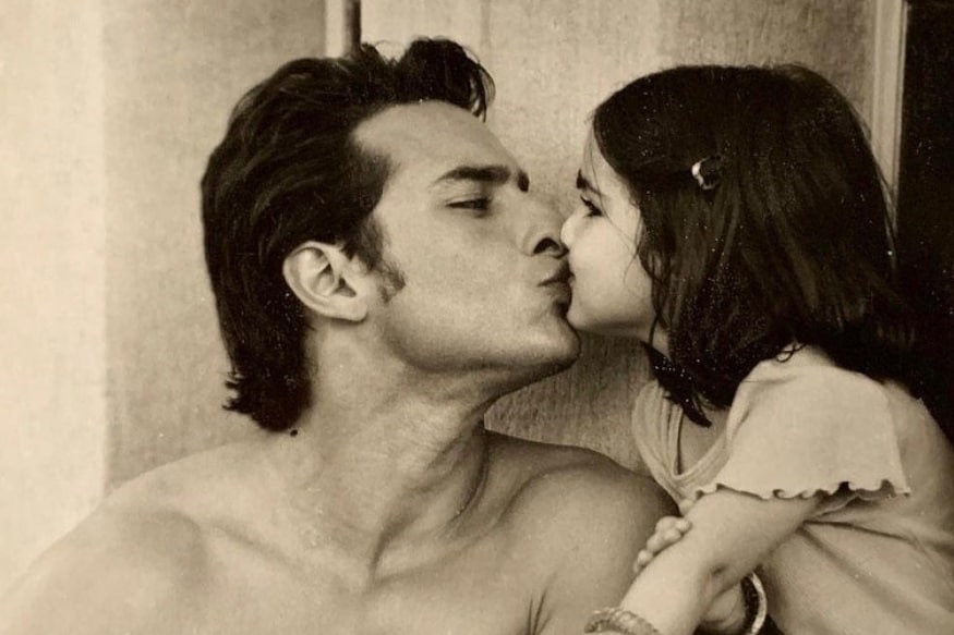 Sara Ali khan share adorable photos on Fathers day સારા અલીની આ પોસ્ટ પર એક...