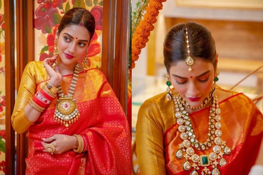 એક્ટ્રેસથી TMC સાંસદ નુસરત જહાં દરરોજ કોઇને કોઇ કારણોસર ચર્ચામાં છે. કાલ સુધી તેનાં હનીમૂનનાં ફોટો વાયરલ થયા હતાં. અને હવે નુસરતની લેટેસ્ટ તસવીરો સામે આવી છે. આ તસવીરોમાં તે હરિયાલી ત્રીજની તૈયારીઓ કરતીનજર આવે છે. (Image: Instagram) એક્ટ્રેસથી TMC સાંસદ નુસરત જહાં દરરોજ કોઇને કોઇ કારણોસર ચર્ચામાં છે. કાલ સુધી તેનાં હનીમૂનનાં ફોટો વાયરલ થયા હતાં. અને હવે નુસરતની લેટેસ્ટ તસવીરો સામે આવી છે. આ તસવીરોમાં તે હરિયાલી ત્રીજની તૈયારીઓ કરતીનજર આવે છે. (Image: Instagram)