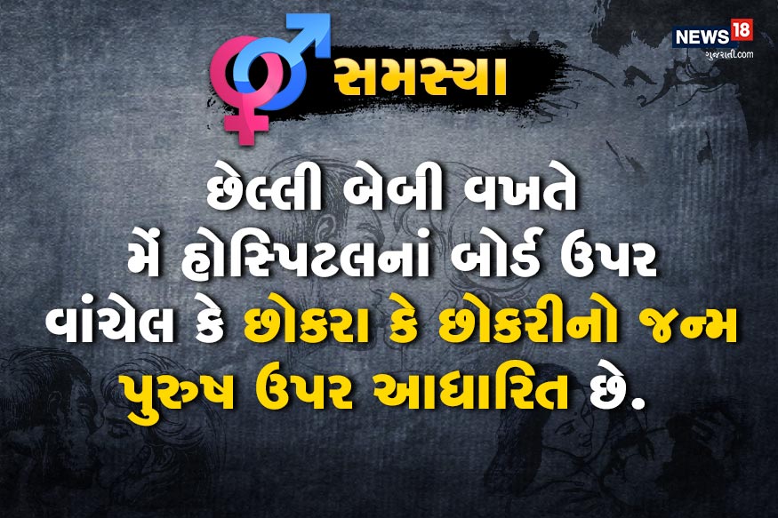 છેલ્લી બેબી વખતે મેં હોસ્પિટલનાં બોર્ડ ઉપર વાંચેલ કે છોકરા કે છોકરીનો જન્મ પુરુષ ઉપર આધારિત છે. છેલ્લી બેબી વખતે મેં હોસ્પિટલનાં બોર્ડ ઉપર વાંચેલ કે છોકરા કે છોકરીનો જન્મ પુરુષ ઉપર આધારિત છે.