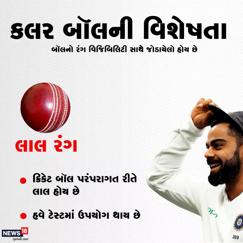 પરંપરાગત રીતે ક્રિકેટમાં લાલ બૉલનો ઉપયોગ કરવામાં આવે છે. હવે આ બૉલનો ઉપયોગ માત્ર દિવસે રમાનારી ટેસ્ટ મેચોમાં થાય છે. પરંપરાગત રીતે ક્રિકેટમાં લાલ બૉલનો ઉપયોગ કરવામાં આવે છે. હવે આ બૉલનો ઉપયોગ માત્ર દિવસે રમાનારી ટેસ્ટ મેચોમાં થાય છે.