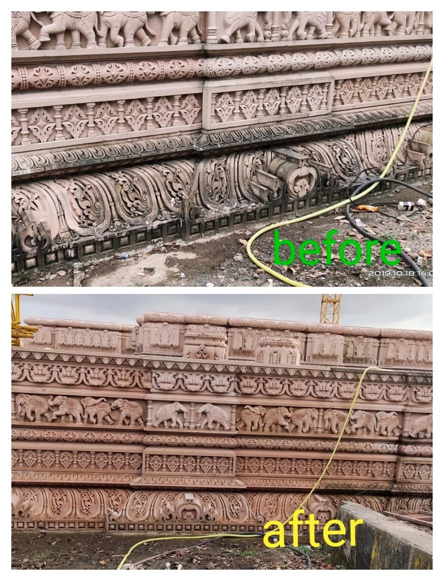 ભરતપૂરના આગ્રાનો પત્થરથી બનશે મંદિર- રામમંદિરનાં નિર્માણમાં જે પત્થરોનો ઉપયોગ કરવામાં આવશે તે રાજસ્થાનનો ગુલાબી પત્થર છે. અને આ પત્થર ભરતપૂરના આગ્રા પાસે મળી આવે છે. આ પત્થર 20 વર્ષ પહેલાં 50 રૂપિયામાં મળતો હતો. તેની હાલની કિંમત 700 રૂપિયા છે. મંદિરનાં નિર્માણ માટે કૂલ 2 લાખ ઘન ફૂટ જેટલા ક્વોન્ટિટીનાં પત્થરનો ઉપયોગ કરવામાં આવશે. જેની માટે 50 કરોડ રૂપિયાનો ખર્ચો થશે. મહત્વની વાત એ છે કે અત્યાર સુધી મંદિરનાં બે મંડપ બંધાઈ ચુક્યા છે. આ બંને મંડપમાં જેટલાં પત્થરનો ઉપયોગ થયો તે કાળા પડી ગયા છે. જેને દૂર કરીને ફરી વપરાશ માટે પણ સોમપૂરા પરિવાર દ્રારા માટી લાગેલાં પત્થરોની સફાઈ કરવાની પણ યોજના બનાવવામાં આવી છે. ભરતપૂરના આગ્રાનો પત્થરથી બનશે મંદિર- રામમંદિરનાં નિર્માણમાં જે પત્થરોનો ઉપયોગ કરવામાં આવશે તે રાજસ્થાનનો ગુલાબી પત્થર છે. અને આ પત્થર ભરતપૂરના આગ્રા પાસે મળી આવે છે. આ પત્થર 20 વર્ષ પહેલાં 50 રૂપિયામાં મળતો હતો. તેની હાલની કિંમત 700 રૂપિયા છે. મંદિરનાં નિર્માણ માટે કૂલ 2 લાખ ઘન ફૂટ જેટલા ક્વોન્ટિટીનાં પત્થરનો ઉપયોગ કરવામાં આવશે. જેની માટે 50 કરોડ રૂપિયાનો ખર્ચો થશે. મહત્વની વાત એ છે કે અત્યાર સુધી મંદિરનાં બે મંડપ બંધાઈ ચુક્યા છે. આ બંને મંડપમાં જેટલાં પત્થરનો ઉપયોગ થયો તે કાળા પડી ગયા છે. જેને દૂર કરીને ફરી વપરાશ માટે પણ સોમપૂરા પરિવાર દ્રારા માટી લાગેલાં પત્થરોની સફાઈ કરવાની પણ યોજના બનાવવામાં આવી છે.