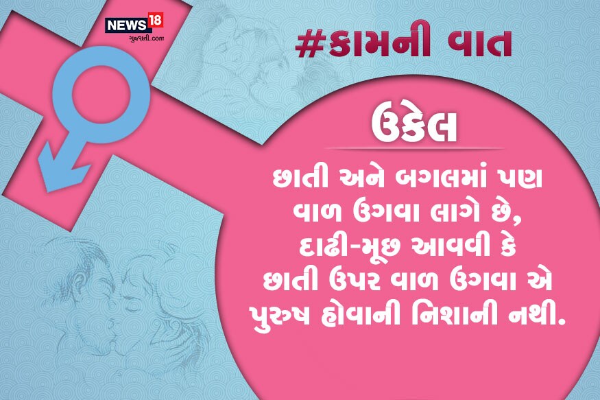 છાતી અને બગલમાં પણ વાળ ઉગવા લાગે છે, દાઢી-મૂછ આવવી કે છાતી ઉપર વાળ ઉગવા એ પુરુષ હોવાની નિશાની નથી. છાતી અને બગલમાં પણ વાળ ઉગવા લાગે છે, દાઢી-મૂછ આવવી કે છાતી ઉપર વાળ ઉગવા એ પુરુષ હોવાની નિશાની નથી.