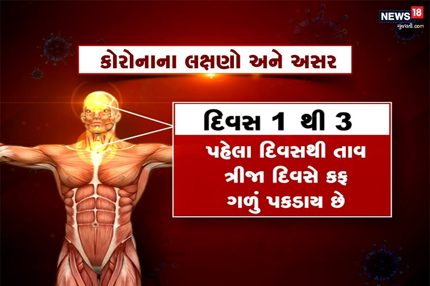 વળી સાથે જ પહેલા ત્રણ દિવસમાં જ દર્દીને તાવ આવવા લાગે છે. અને ત્રીજા દિવસે કફ સાથે ગળું પકડાવાની સમસ્યા ઊભી થાય છે. વળી સાથે જ પહેલા ત્રણ દિવસમાં જ દર્દીને તાવ આવવા લાગે છે. અને ત્રીજા દિવસે કફ સાથે ગળું પકડાવાની સમસ્યા ઊભી થાય છે.