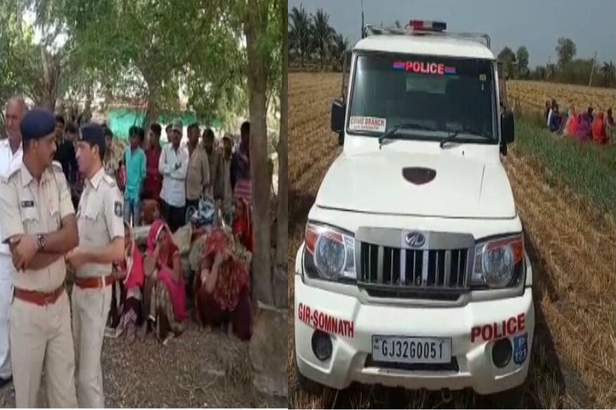 ગીર સોમનાથ : ગીર સોમનાથ જિલ્લાના રામપરા ગામે ખૂની ખેલ ખેલાયો છે. ખેતરમાં સૂતેલા આધેડ પતિ-પત્નીને અજાણ્યા શખ્સોએ બોથડ પદાર્થના ઘા ઝીંકી અને મોતને ઘાટ ઉતારતા ખળભળાટ મચી ગયો છે. ઘટના ગઈકાલ રાત્રિના અથવા વહેલી સવારે ઘટી હોવાનું અનુમાન છે. ગીર સોમનાથ : ગીર સોમનાથ જિલ્લાના રામપરા ગામે ખૂની ખેલ ખેલાયો છે. ખેતરમાં સૂતેલા આધેડ પતિ-પત્નીને અજાણ્યા શખ્સોએ બોથડ પદાર્થના ઘા ઝીંકી અને મોતને ઘાટ ઉતારતા ખળભળાટ મચી ગયો છે. ઘટના ગઈકાલ રાત્રિના અથવા વહેલી સવારે ઘટી હોવાનું અનુમાન છે.