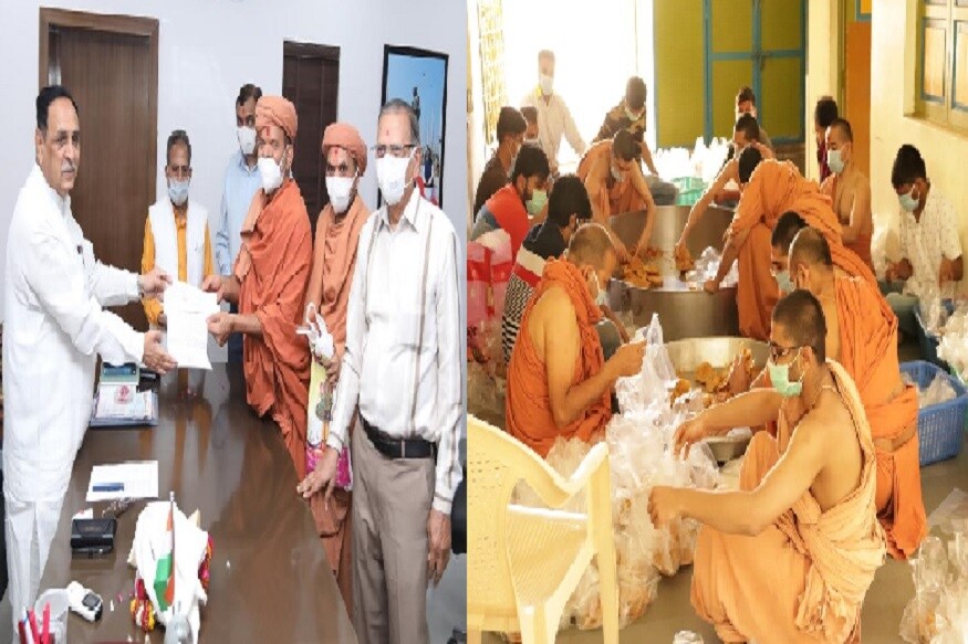 કોરોના વાયરસના પગલે રાજ્ય સહિત વિશ્વભરમાં મહામારીનું સંકટ ઉભુ થયું છે. આવા સમયે અનેક સેવાભાવી સંસ્થાઓ મદદ માટે આગળ આવી છે, અને મહામારી સામે લડવા ખભાથી ખભો મિલાવી સરકારની પડખે ઉભી રહી છે. ત્યારે શ્રી સ્વામિનારાયણ ગુરૂકુળ કણભા દ્વારા મુખ્યમંત્રી રાહતનિધિ ફંડમાં 25 લાખનો ચેક અર્પણ કરાયો. છે. કોરોના વાયરસના પગલે રાજ્ય સહિત વિશ્વભરમાં મહામારીનું સંકટ ઉભુ થયું છે. આવા સમયે અનેક સેવાભાવી સંસ્થાઓ મદદ માટે આગળ આવી છે, અને મહામારી સામે લડવા ખભાથી ખભો મિલાવી સરકારની પડખે ઉભી રહી છે. ત્યારે શ્રી સ્વામિનારાયણ ગુરૂકુળ કણભા દ્વારા મુખ્યમંત્રી રાહતનિધિ ફંડમાં 25 લાખનો ચેક અર્પણ કરાયો. છે.