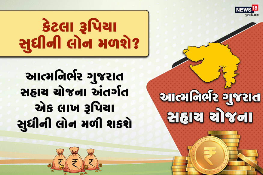 કેટલા રૂપિયા સુધીની લોન મળશે? : આત્મનિર્ભર ગુજરાત સહાય યોજના અંતર્ગત એક લાખ રૂપિયા સુધીની લોન મળી શકશે. કેટલા રૂપિયા સુધીની લોન મળશે? : આત્મનિર્ભર ગુજરાત સહાય યોજના અંતર્ગત એક લાખ રૂપિયા સુધીની લોન મળી શકશે.