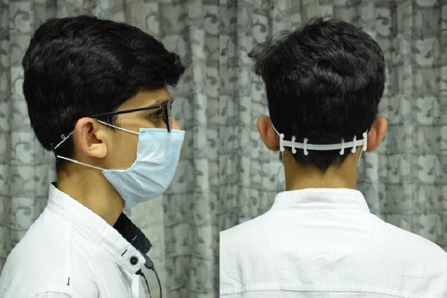 આમ તો કોરોના વાયરસના (coronavirus) વધતા કેસ ને અટકાવવા માટે દરેક લોકોએ માસ્ક (Mask) પહેરવું ફરજીયાત છે. પણ શું તમને માસ્ક પહેરતા સમયે કાનનો (Ears Pain) દુઃખાવો થાય છે. તો આવી ગયો છે તેનો પણ ઉપાય. ગુજરાત ટેકનોલોજીના (GTU) એન્જીનીયરીંગના વિદ્યાર્થીઓએ તેનો શોધી કાઢ્યો છે. વિદ્યાર્થીઓએ બનાવ્યું છે એક એવું માસ્ક હોલ્ડર જેનાથી માસ્ક પહેરતા કાનનો દુઃખાવો નહીં થાય. વિદ્યાર્થીઓ એ આ માસ્ક હોલ્ડર કોરોના વોરિયર્સ (corona warriors) એવા ડોક્ટરસ, પોલીસને નહી નફો નહી નુકસાન ધોરણે આપી રહ્યા છે. (સંજય ટાંક, અમદાવાદ) આમ તો કોરોના વાયરસના (coronavirus) વધતા કેસ ને અટકાવવા માટે દરેક લોકોએ માસ્ક (Mask) પહેરવું ફરજીયાત છે. પણ શું તમને માસ્ક પહેરતા સમયે કાનનો (Ears Pain) દુઃખાવો થાય છે. તો આવી ગયો છે તેનો પણ ઉપાય. ગુજરાત ટેકનોલોજીના (GTU) એન્જીનીયરીંગના વિદ્યાર્થીઓએ તેનો શોધી કાઢ્યો છે. વિદ્યાર્થીઓએ બનાવ્યું છે એક એવું માસ્ક હોલ્ડર જેનાથી માસ્ક પહેરતા કાનનો દુઃખાવો નહીં થાય. વિદ્યાર્થીઓ એ આ માસ્ક હોલ્ડર કોરોના વોરિયર્સ (corona warriors) એવા ડોક્ટરસ, પોલીસને નહી નફો નહી નુકસાન ધોરણે આપી રહ્યા છે. (સંજય ટાંક, અમદાવાદ)