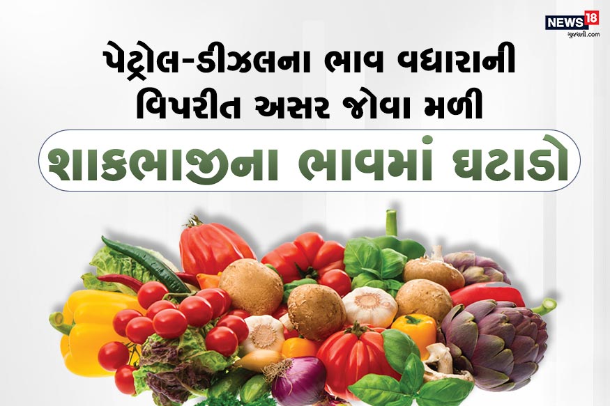 કિર્તેશ પટેલ, સુરત : સુરત (surat) શહેરમાં પેટ્રોલ-ડીઝલ (petrol-diesel)ના ભાવવધારાની (price hike) આશ્ચર્યજનક રીતે વિપરીત અસર જોવા મળી રહી છે. સામાન્ય રીતે પેટ્રોલ અને ડીઝલના ભાવ વધે તો જીવન જરૂરિયાતની ચીજોના ભાવમાં ઘટાડો નોંધાતો હોય છે પરંતુ પેટ્રોલ-ડીઝલના ભાવ વધારાની સુરતમાં વિપરીત અસર થઈ છે. સુરતમાં લૉકડાઉન કરતાં હાલમાં શાકભાજી સસ્તું મળી રહ્યું છે. કિર્તેશ પટેલ, સુરત : સુરત (surat) શહેરમાં પેટ્રોલ-ડીઝલ (petrol-diesel)ના ભાવવધારાની (price hike) આશ્ચર્યજનક રીતે વિપરીત અસર જોવા મળી રહી છે. સામાન્ય રીતે પેટ્રોલ અને ડીઝલના ભાવ વધે તો જીવન જરૂરિયાતની ચીજોના ભાવમાં ઘટાડો નોંધાતો હોય છે પરંતુ પેટ્રોલ-ડીઝલના ભાવ વધારાની સુરતમાં વિપરીત અસર થઈ છે. સુરતમાં લૉકડાઉન કરતાં હાલમાં શાકભાજી સસ્તું મળી રહ્યું છે.
