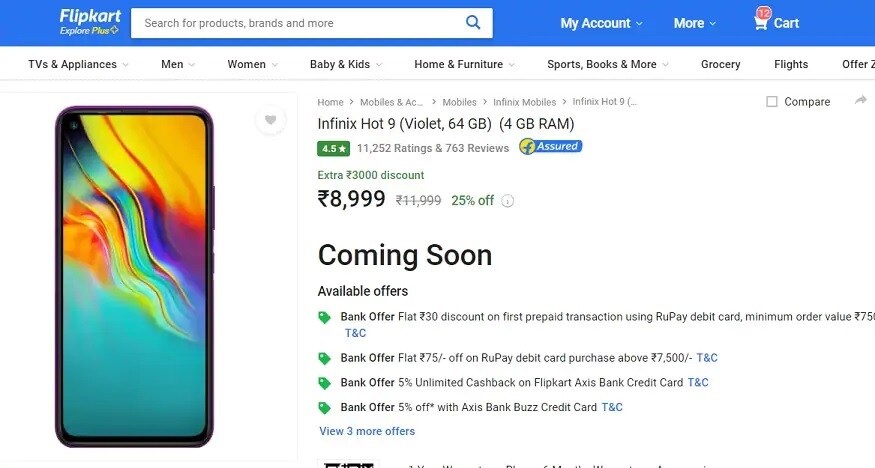 નવા ફોન nfinix Hot 9 પાંચ હૉલ ડિસ્પ્લેય સાથે આવે છે. આ ફોનનાં પ્રો વર્ઝનમાં 6.6 ઈંચ ફૂલ એચડી ડિસ્પ્લે પણ આવશે. જેનું રિઝોલ્યૂશન 1600 x 720 પિક્સેલ છે. કંપનીનો આ સસ્તો ફોન મીડિયાટેક Helio P22 ઓક્ટાકેર પ્રોસેસર પર કામ કરે છે. આ સાથે સ્માર્ટફોન એન્ટ્રોઇડ 10 પર બેસ્ડ XOS 6.0 ઓપરેટિંગ સિસ્ટમ પર કામ કરે છે. નવા ફોન nfinix Hot 9 પાંચ હૉલ ડિસ્પ્લેય સાથે આવે છે. આ ફોનનાં પ્રો વર્ઝનમાં 6.6 ઈંચ ફૂલ એચડી ડિસ્પ્લે પણ આવશે. જેનું રિઝોલ્યૂશન 1600 x 720 પિક્સેલ છે. કંપનીનો આ સસ્તો ફોન મીડિયાટેક Helio P22 ઓક્ટાકેર પ્રોસેસર પર કામ કરે છે. આ સાથે સ્માર્ટફોન એન્ટ્રોઇડ 10 પર બેસ્ડ XOS 6.0 ઓપરેટિંગ સિસ્ટમ પર કામ કરે છે.