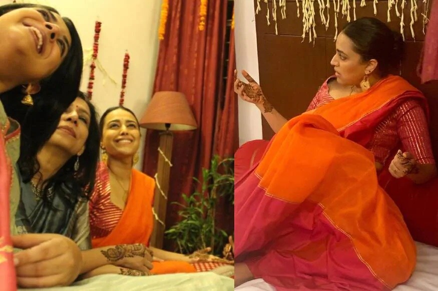 બોલિવૂડ એક્ટ્રેસ સ્વરા ભાસ્કર (Swara Bhaskar)ના ઘરમાં હાલ ખુશીનો માહોલ છે. જ્યાં એક તરફ લોકડાઉન અને અનલૉકની સ્થિતિ બનેલી છે અને કોરોના સંકટ છવાયેલો છે. તે સમયે સ્વરા ભાસ્કરના ઘરે મહેંદી કાર્યક્રમ અને લગ્નની ગુપચુપ તૈયારીઓ થઇ રહી છે. સાથે જ નાચ-ગાના અને ફૂલ ફેમિલિ અફેર જેવી સ્થિતિ સાથે સ્વરા ભાસ્કરના ઘરે ખુશીઓ આવી છે. જી હા સ્વરા ભાસ્કરના ઘરમાં લગ્નની શરણાઇ વાગી રહી છે. (ફોટો સભાર @reallyswara/Instagram) બોલિવૂડ એક્ટ્રેસ સ્વરા ભાસ્કર (Swara Bhaskar)ના ઘરમાં હાલ ખુશીનો માહોલ છે. જ્યાં એક તરફ લોકડાઉન અને અનલૉકની સ્થિતિ બનેલી છે અને કોરોના સંકટ છવાયેલો છે. તે સમયે સ્વરા ભાસ્કરના ઘરે મહેંદી કાર્યક્રમ અને લગ્નની ગુપચુપ તૈયારીઓ થઇ રહી છે. સાથે જ નાચ-ગાના અને ફૂલ ફેમિલિ અફેર જેવી સ્થિતિ સાથે સ્વરા ભાસ્કરના ઘરે ખુશીઓ આવી છે. જી હા સ્વરા ભાસ્કરના ઘરમાં લગ્નની શરણાઇ વાગી રહી છે. (ફોટો સભાર @reallyswara/Instagram)