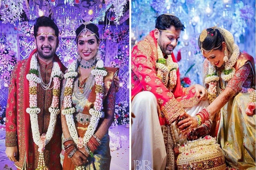 એન્ટરટેઇન્મેન્ટ ડેસ્ક: સાઉથ સ્ટાર નિથિને (Nithin) તેની લોન્ગ ટાઇમ ગર્લફ્રેન્ડ શાલિની કુંદુકૂરી (Shalini Kandukuri)સાથે લગ્ન કરી લીધા છે. આ જોડાએ 26 જુલાઇનાં રવિવારે હૈદરાબાદમાં લગ્ન કર્યાં લગ્નની કેટલીક તસવીરો તેણે સોશિયલ મીડિયા પર શેર કરી છે. સંપૂર્ણ સાઉથ ઇન્ડિયન રિતિ રિવાજો પ્રમાણે તેમનાં લગ્ન થયા છે. શાલિનીએ ગોલ્ડન અને યલો કલરની સિલ્કની સાડી પહેરી હતી. (PHOTO: Instagram) એન્ટરટેઇન્મેન્ટ ડેસ્ક: સાઉથ સ્ટાર નિથિને (Nithin) તેની લોન્ગ ટાઇમ ગર્લફ્રેન્ડ શાલિની કુંદુકૂરી (Shalini Kandukuri)સાથે લગ્ન કરી લીધા છે. આ જોડાએ 26 જુલાઇનાં રવિવારે હૈદરાબાદમાં લગ્ન કર્યાં લગ્નની કેટલીક તસવીરો તેણે સોશિયલ મીડિયા પર શેર કરી છે. સંપૂર્ણ સાઉથ ઇન્ડિયન રિતિ રિવાજો પ્રમાણે તેમનાં લગ્ન થયા છે. શાલિનીએ ગોલ્ડન અને યલો કલરની સિલ્કની સાડી પહેરી હતી. (PHOTO: Instagram)