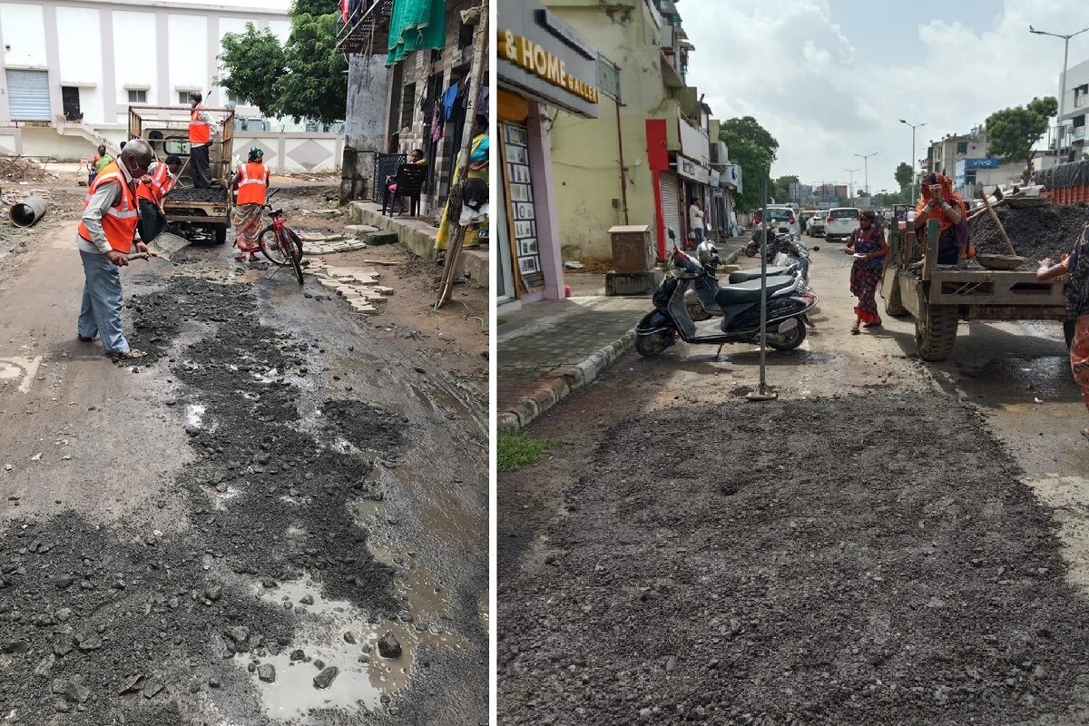 પ્રણવ પટેલ, અમદાવાદ : તબેલામાંથી ઘોડા છૂટ્યા બાદ તબેલાને તાડા મારવા જેવો ઘાટના અર્થને એએમસી (AMC) તંત્રે ફરી એકવાર સાકાર કરી રહ્યું છે. શહેરમાં (Ahmedabad) સામાન્ય વરસાદ (Monsoon) પડે અને સ્માર્ટ શહેરમાં સ્માર્ટ ખાડામાં પડવાના શરૂ થઇ જાય છે. સત્તાધીશો અને એએમસી તંત્ર વિકાસ અને પ્રગતિશીલ અમદાવાદની વાતો કરે છે. દર વર્ષે મસ મોટું 9 હજાર કરોડનું એએમસીનું અમદાવાદીઓ માટે બજેટ તૈયાર થયા છે. પ્રણવ પટેલ, અમદાવાદ : તબેલામાંથી ઘોડા છૂટ્યા બાદ તબેલાને તાડા મારવા જેવો ઘાટના અર્થને એએમસી (AMC) તંત્રે ફરી એકવાર સાકાર કરી રહ્યું છે. શહેરમાં (Ahmedabad) સામાન્ય વરસાદ (Monsoon) પડે અને સ્માર્ટ શહેરમાં સ્માર્ટ ખાડામાં પડવાના શરૂ થઇ જાય છે. સત્તાધીશો અને એએમસી તંત્ર વિકાસ અને પ્રગતિશીલ અમદાવાદની વાતો કરે છે. દર વર્ષે મસ મોટું 9 હજાર કરોડનું એએમસીનું અમદાવાદીઓ માટે બજેટ તૈયાર થયા છે.