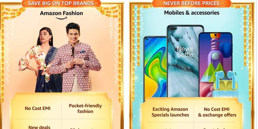 એટલું જ નહીં સેલમાં Cashback Rewards પણ મળવાની વાત છે. સાથે જ કહેવામાં આવ્યું છે કે, Amazon Pay દ્વારા ડેઇલી શોપિંગ રિવાર્ડ્સ પણ આપવામાં આવશે. જેનાંથી ગ્રાહકો દરરોજનાં 500 રૂપિયા બચાવી શકેછે. આ ઉપરાંત સેલમાં Exchange Offer પણ આપવામાં આવી રહી છે. જે હેઠળ 13,500 રૂપિયા સુધીની છૂટ મળશે. એટલું જ નહીં સેલમાં Cashback Rewards પણ મળવાની વાત છે. સાથે જ કહેવામાં આવ્યું છે કે, Amazon Pay દ્વારા ડેઇલી શોપિંગ રિવાર્ડ્સ પણ આપવામાં આવશે. જેનાંથી ગ્રાહકો દરરોજનાં 500 રૂપિયા બચાવી શકેછે. આ ઉપરાંત સેલમાં Exchange Offer પણ આપવામાં આવી રહી છે. જે હેઠળ 13,500 રૂપિયા સુધીની છૂટ મળશે.