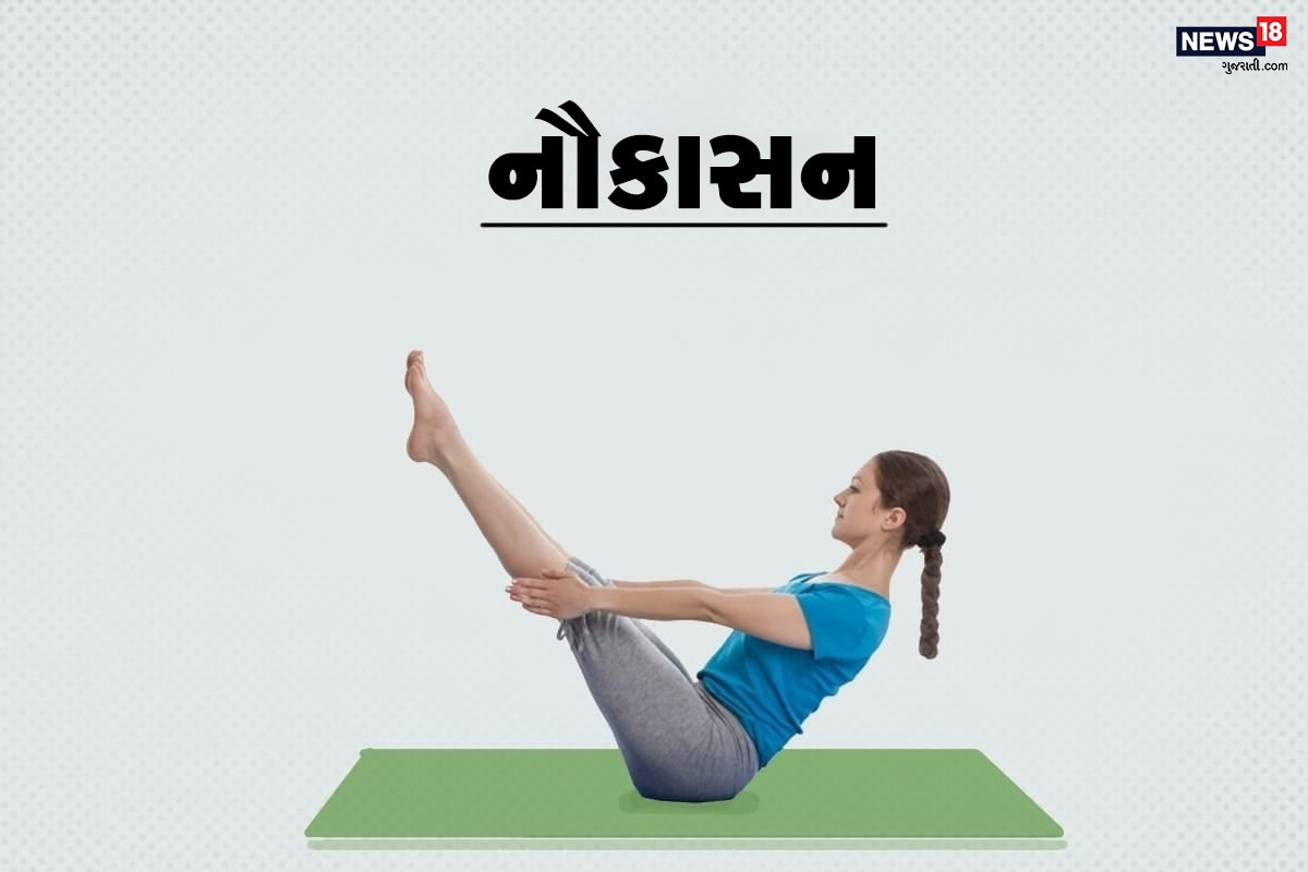 નૌકાસન- આ યોગ કરવા માટે પહેલા પીઠના બળે સૂઇ જવા. પછી પગને હવામાં ચિત્રમાં બતાવ્યું છે તેમ ઉપર કરો અને પછી પોતના હાથને ઊંચા કરીને ચિત્રમાં ઉતાવ્યું તે રીતે સ્થિર રહેવાનો પ્રયાસ કરો. આ પોઝ વખત શ્વાસ ખેંચીને રાખો અને પછી એક સેકન્ડ પછી શ્વાસ છોડો અને આરામ કરો. નૌકાસન- આ યોગ કરવા માટે પહેલા પીઠના બળે સૂઇ જવા. પછી પગને હવામાં ચિત્રમાં બતાવ્યું છે તેમ ઉપર કરો અને પછી પોતના હાથને ઊંચા કરીને ચિત્રમાં ઉતાવ્યું તે રીતે સ્થિર રહેવાનો પ્રયાસ કરો. આ પોઝ વખત શ્વાસ ખેંચીને રાખો અને પછી એક સેકન્ડ પછી શ્વાસ છોડો અને આરામ કરો.
