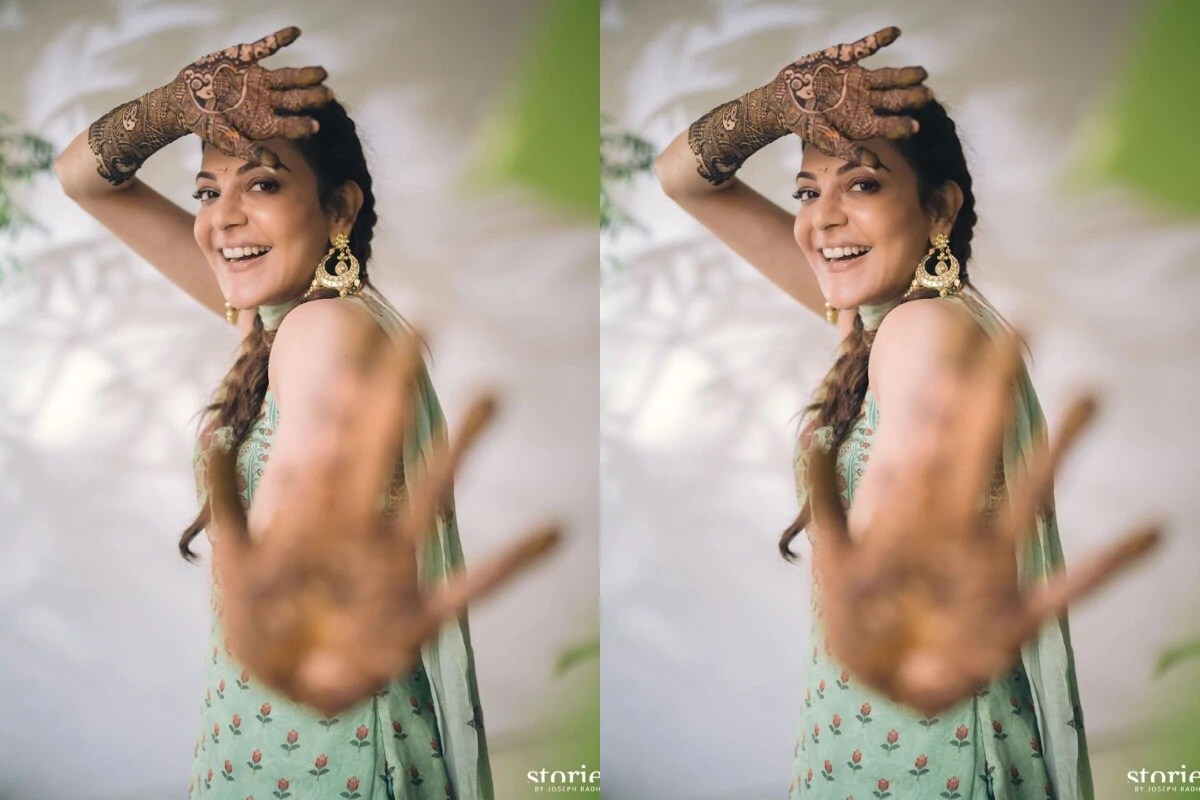 બુધવારનાં રોજ કાજલનાં હાથમાં ગૌતમનાં નામની મહેંદી લગાવવામાં આવી ગઇ. આ મહેંદી સેરેમનીની ઇવેન્ટ ઘણી જ પ્રાઇવેટ હતી. જેની માત્ર એક જ તસવીર કાજલે તેનાં ઇન્સ્ટાગ્રામ પર શેર કરી છે. (PHOTO: Instagram) બુધવારનાં રોજ કાજલનાં હાથમાં ગૌતમનાં નામની મહેંદી લગાવવામાં આવી ગઇ. આ મહેંદી સેરેમનીની ઇવેન્ટ ઘણી જ પ્રાઇવેટ હતી. જેની માત્ર એક જ તસવીર કાજલે તેનાં ઇન્સ્ટાગ્રામ પર શેર કરી છે. (PHOTO: Instagram)
