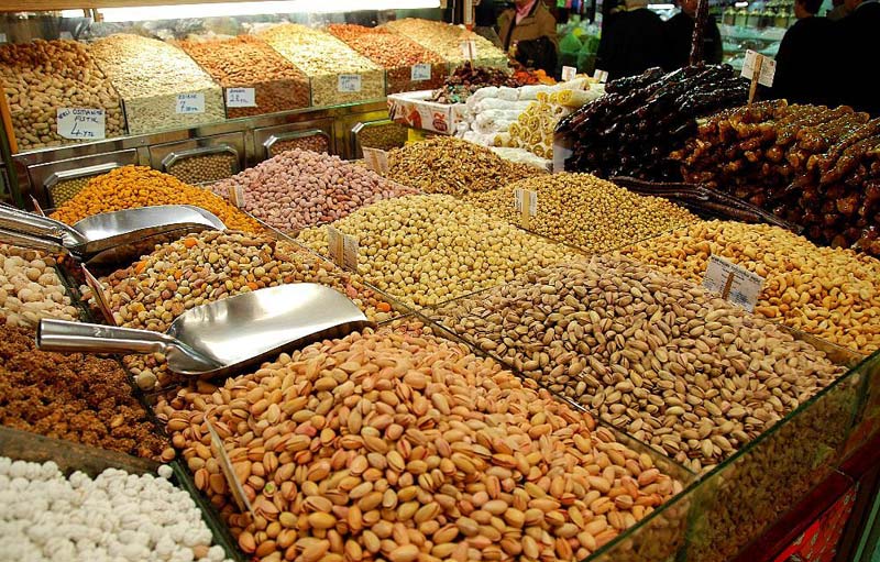 " મોહમ્મદ આઝમ મુજબ- 1. અમેરિકા બદામનો 900થી 660 રુપિયા થયો છે 2. કાજૂ 1100થી 950 રૂપિયે કિલો છે 3. પિસ્તા 1400થી 1100 રૂપિયે કિલો છે 4. દ્રાક્ષ 400 રૂપિયે કિલોથી 350 રૂપિયે કિલો થઇ " મોહમ્મદ આઝમ મુજબ- 1. અમેરિકા બદામનો 900થી 660 રુપિયા થયો છે 2. કાજૂ 1100થી 950 રૂપિયે કિલો છે 3. પિસ્તા 1400થી 1100 રૂપિયે કિલો છે 4. દ્રાક્ષ 400 રૂપિયે કિલોથી 350 રૂપિયે કિલો થઇ