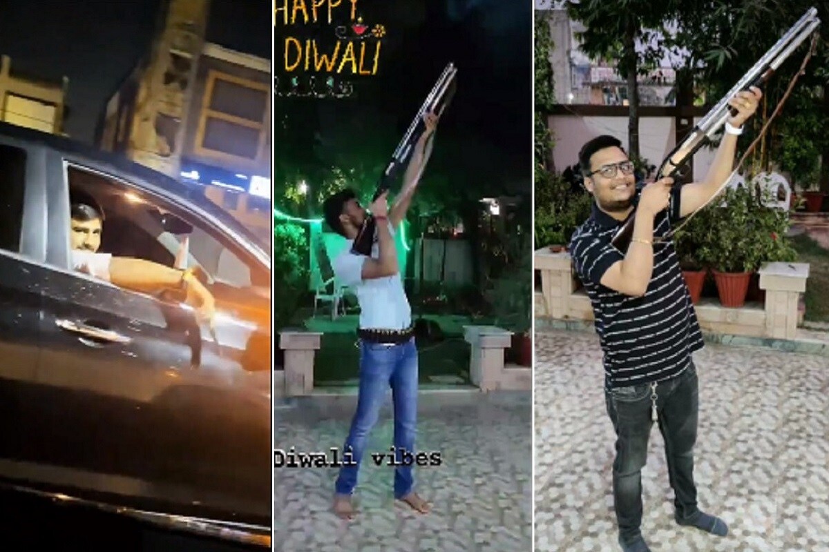 દિવાળી વાઇબ્સ! રોફ જમાવવા સાળા-ભાણીયાને બંદૂક બતાવી, વીડિયો વાયરલ થતા થઇ અટકાયત