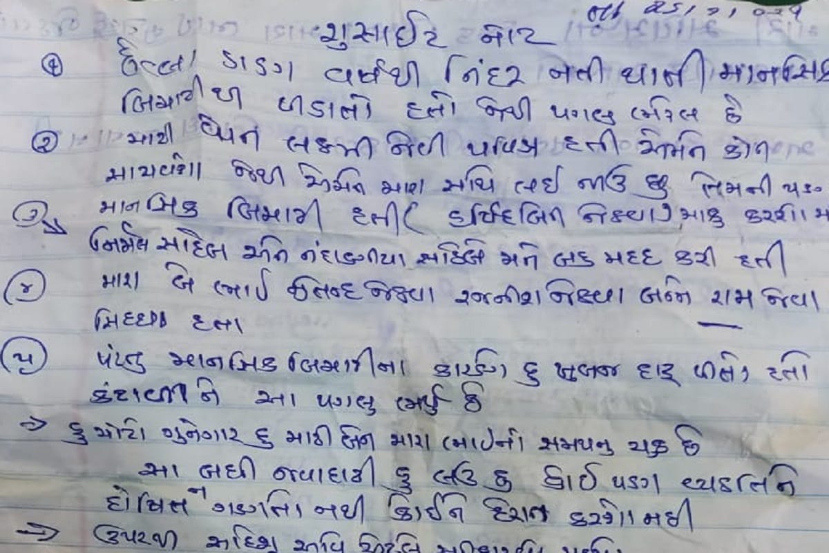 આ દરમિયાન પોલીસે બંનેનું પોસ્ટમોર્ટમ કરાવતા વધુ ચોંકાવનારી વિગતો સામે આવી હતી. જેમાં અનિલભાઈએ તેમની વૃદ્ધ બહેનનું ગળું દબાવીને હત્યા કરી હોવાનું ખૂલ્યું હતું . ત્યારબાદ ભાઈ અનિલને લાગી આવતા તેણે ઝેરી દવા પી લીધી હતી, પરંતુ તેનાથી તે મરશે નહીં તેવું લાગતા તેણે બન્ને હાથોની નસો કાપીને આપઘાત કરી લીધો હતો. આખો ઘટનાક્રમ બહાર આવતા પોલીસ પણ ચોંકી ઉઠી છે. વૃદ્ધ ભાઈ-બહેનનું આવા સંજોગોમાં મૃત્યુનું કારણ પ્રાથમિક રીતે તો માનસિક બીમારી માનવામાં આવી રહ્યું છે. પોલીસે મૃતક અનિલની લખેલી મનાતી સુસાઈટ નોટ કબજે કરી વધુ તપાસ હાથ ધરી છે. આ દરમિયાન પોલીસે બંનેનું પોસ્ટમોર્ટમ કરાવતા વધુ ચોંકાવનારી વિગતો સામે આવી હતી. જેમાં અનિલભાઈએ તેમની વૃદ્ધ બહેનનું ગળું દબાવીને હત્યા કરી હોવાનું ખૂલ્યું હતું . ત્યારબાદ ભાઈ અનિલને લાગી આવતા તેણે ઝેરી દવા પી લીધી હતી, પરંતુ તેનાથી તે મરશે નહીં તેવું લાગતા તેણે બન્ને હાથોની નસો કાપીને આપઘાત કરી લીધો હતો. આખો ઘટનાક્રમ બહાર આવતા પોલીસ પણ ચોંકી ઉઠી છે. વૃદ્ધ ભાઈ-બહેનનું આવા સંજોગોમાં મૃત્યુનું કારણ પ્રાથમિક રીતે તો માનસિક બીમારી માનવામાં આવી રહ્યું છે. પોલીસે મૃતક અનિલની લખેલી મનાતી સુસાઈટ નોટ કબજે કરી વધુ તપાસ હાથ ધરી છે.