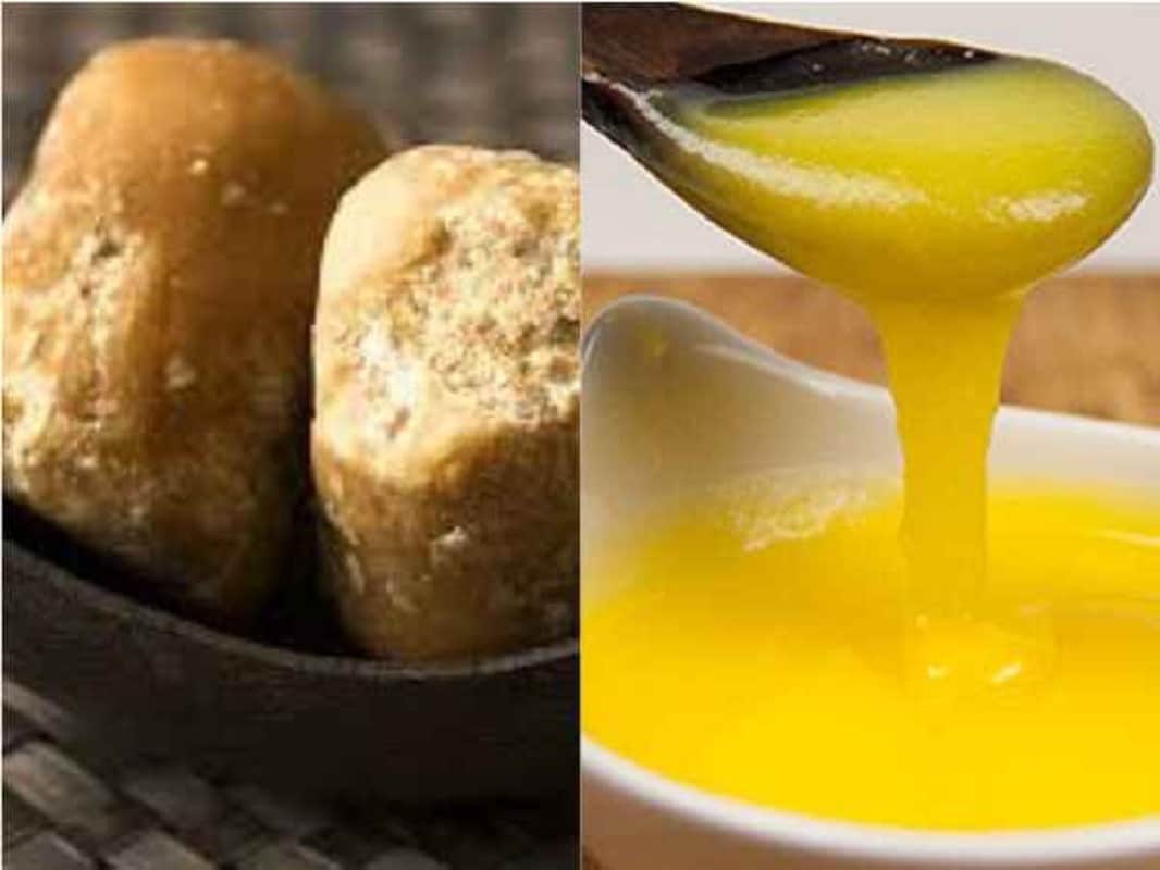 મોટાભાગના ગુજરાતીઓને (Gujarat) જમતી વખતે ગોળમાં ઘી (Jaggery and Ghee) નાંખીને ખાવાની આદત હોય છે. શિયાળામાં (Winter) ગોળને ગુણકારી માનવામાં આવે છે. ગોળને પ્રાકૃતિક મીઠાઈના રૂપમાં ઓળખવામાં આવે છે. ગોળમાં ઘી નાંખીને ખાવાથી અનેક લાભકારી ગુણો આપણા શરીરને મળે છે. જે આપણા સ્વાસ્થ્ય માટે લાભકારી હોય છે. ગોળ સ્વાદ સાથે સાથે સારા સ્વાસ્થ્યનો પણ ખજાનો છે. તો આજે આપણે જોઇએ કે ગોળ અને ઘી કેમ કોઇ સુપરફૂડથી (superfood) ઓછું નથી, જોઇએ તેના ફાયદા મોટાભાગના ગુજરાતીઓને (Gujarat) જમતી વખતે ગોળમાં ઘી (Jaggery and Ghee) નાંખીને ખાવાની આદત હોય છે. શિયાળામાં (Winter) ગોળને ગુણકારી માનવામાં આવે છે. ગોળને પ્રાકૃતિક મીઠાઈના રૂપમાં ઓળખવામાં આવે છે. ગોળમાં ઘી નાંખીને ખાવાથી અનેક લાભકારી ગુણો આપણા શરીરને મળે છે. જે આપણા સ્વાસ્થ્ય માટે લાભકારી હોય છે. ગોળ સ્વાદ સાથે સાથે સારા સ્વાસ્થ્યનો પણ ખજાનો છે. તો આજે આપણે જોઇએ કે ગોળ અને ઘી કેમ કોઇ સુપરફૂડથી (superfood) ઓછું નથી, જોઇએ તેના ફાયદા