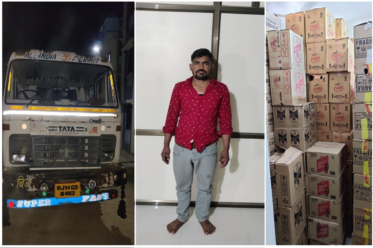 આનંદ જયસ્વાલ, બનાસકાંઠા: બનાસકાંઠા (Banaskantha) જિલ્લામાં સ્થાનિક સ્વરાજ્યની ચૂંટણીઓ (local body election) પૂર્વે જ દારૂની (liquor caught) મસમોટી હેરાફેરી ઝડપાઈ છે. જેમાં દારૂ ભરેલા ટ્રેલર સહિત કુલ 38.68 લાખ રૂપિયાનો મુદ્દામાલ તેમજ બે આરોપીઓની છાપી પોલીસે (chhapi police) અટકાયત કરી વધુ કાર્યવાહી હાથ ધરી છે. આનંદ જયસ્વાલ, બનાસકાંઠા: બનાસકાંઠા (Banaskantha) જિલ્લામાં સ્થાનિક સ્વરાજ્યની ચૂંટણીઓ (local body election) પૂર્વે જ દારૂની (liquor caught) મસમોટી હેરાફેરી ઝડપાઈ છે. જેમાં દારૂ ભરેલા ટ્રેલર સહિત કુલ 38.68 લાખ રૂપિયાનો મુદ્દામાલ તેમજ બે આરોપીઓની છાપી પોલીસે (chhapi police) અટકાયત કરી વધુ કાર્યવાહી હાથ ધરી છે.