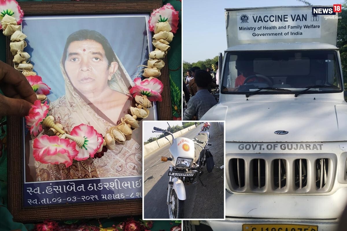 અંકિત પોપટ, રાજકોટઃ ફરી એક વખત રાજકોટ જિલ્લાના (Rajkot) ગોંડલ તાલુકામાં (Gondal) અકસ્માતનો (accident) બનાવ સામે આવ્યો છે. ફરી એક વખત અકસ્માતમાં એક વ્યક્તિએ પોતાનો જીવ ગુમાવવાનો વારો આવ્યો છે. પ્રાપ્ત માહિતી અનુસાર ગોંડલ તાલુકાના વાસાવડ ગામે (vasavad) આવેલા વાસાવડી નદીના પુલ પર બોલેરો ચાલક (Bolero driver) દ્વારા બાઇકમાં સવાર દંપતીને (couple on bike) અડફેટે લેતા અકસ્માત સર્જાયો હતો. બોલેરો દ્વારા અડફેટે લેતા વૃદ્ધ દંપતીને ગંભીર ઈજાઓ પહોંચી હતી. ત્યારબાદ વૃદ્ધ મહિલાને સારવાર અર્થે હોસ્પિટલમાં ખસેડાતા સારવાર દરમિયાન તેમનું મોત નિપજ્યું હતું. અંકિત પોપટ, રાજકોટઃ ફરી એક વખત રાજકોટ જિલ્લાના (Rajkot) ગોંડલ તાલુકામાં (Gondal) અકસ્માતનો (accident) બનાવ સામે આવ્યો છે. ફરી એક વખત અકસ્માતમાં એક વ્યક્તિએ પોતાનો જીવ ગુમાવવાનો વારો આવ્યો છે. પ્રાપ્ત માહિતી અનુસાર ગોંડલ તાલુકાના વાસાવડ ગામે (vasavad) આવેલા વાસાવડી નદીના પુલ પર બોલેરો ચાલક (Bolero driver) દ્વારા બાઇકમાં સવાર દંપતીને (couple on bike) અડફેટે લેતા અકસ્માત સર્જાયો હતો. બોલેરો દ્વારા અડફેટે લેતા વૃદ્ધ દંપતીને ગંભીર ઈજાઓ પહોંચી હતી. ત્યારબાદ વૃદ્ધ મહિલાને સારવાર અર્થે હોસ્પિટલમાં ખસેડાતા સારવાર દરમિયાન તેમનું મોત નિપજ્યું હતું.