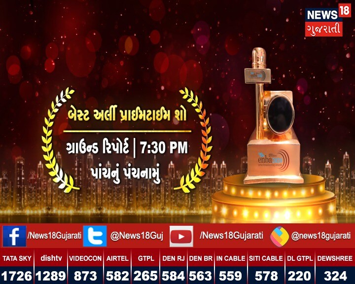 રોજ સાંજે 7.30 વાગ્યા રજૂ થતા ગ્રાઉન્ડ રિપોર્ટ અર્લી પ્રાઇમ ટાઇમ શોના અહેવાલ 'પાંચનું પંચનામું'ને બેસ્ટ અર્લી પ્રાઇમ ટાઇમ શોનો એવોર્ડ આપવામાં આવ્યો હતો. રોજ સાંજે 7.30 વાગ્યા રજૂ થતા ગ્રાઉન્ડ રિપોર્ટ અર્લી પ્રાઇમ ટાઇમ શોના અહેવાલ 'પાંચનું પંચનામું'ને બેસ્ટ અર્લી પ્રાઇમ ટાઇમ શોનો એવોર્ડ આપવામાં આવ્યો હતો.