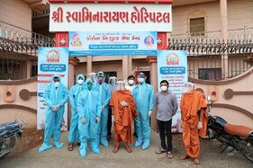 સરધાર શ્રી સ્વામીનારાયણ મંદિર દ્વારા કોરોના દર્દીઓ માટે નિ:શુલ્ક 100 બેડની હોસ્પટિલ બનાવી