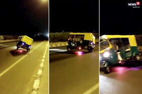 અમદાવાદઃ live stunt video, ઓઢવ રીંગ રોડ પર રીક્ષાચાલકે રીક્ષાથી કર્યા 'ધૂમ સ્ટાઈલ સ્ટંટ'