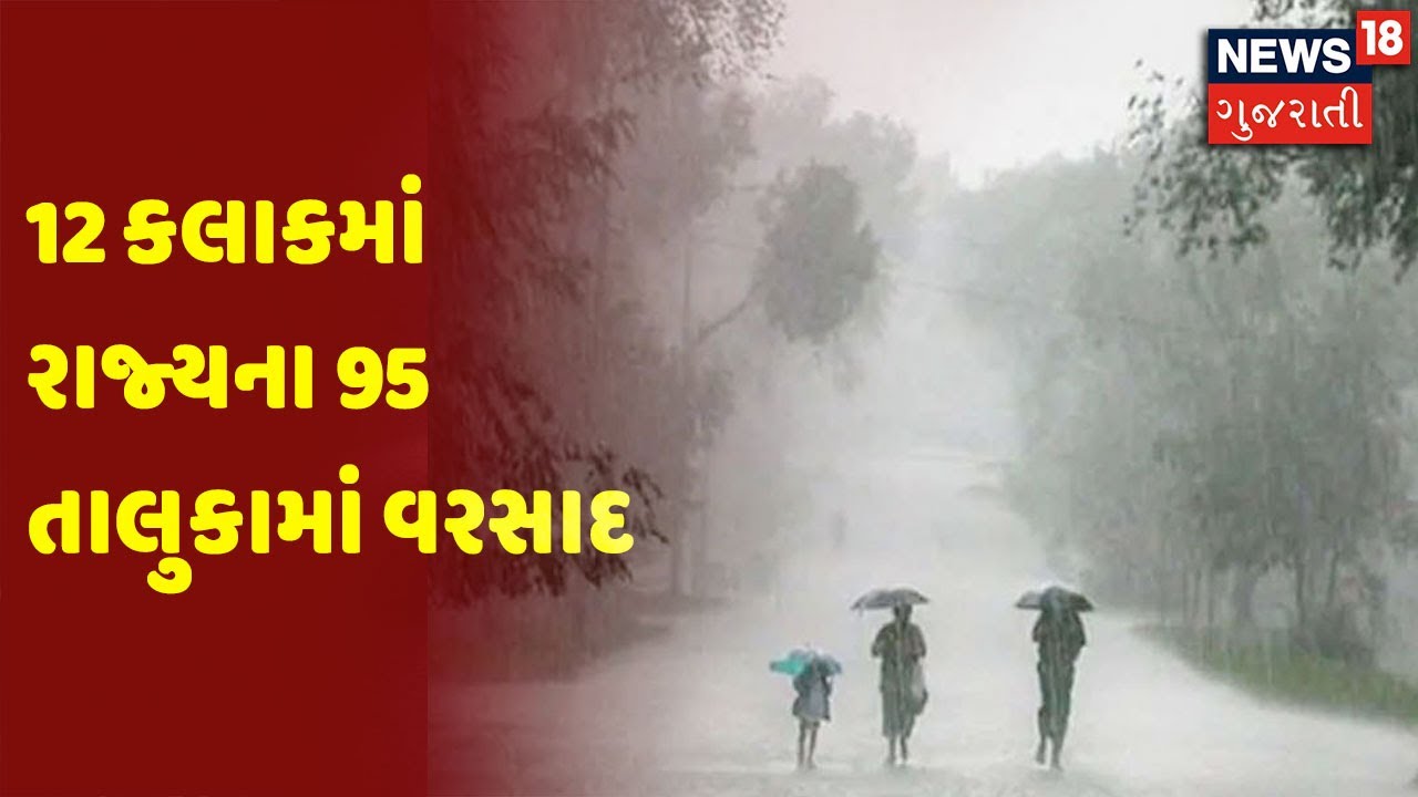 12 કલાકમાં રાજ્યના 95 તાલુકામાં વરસાદ | Morning 100