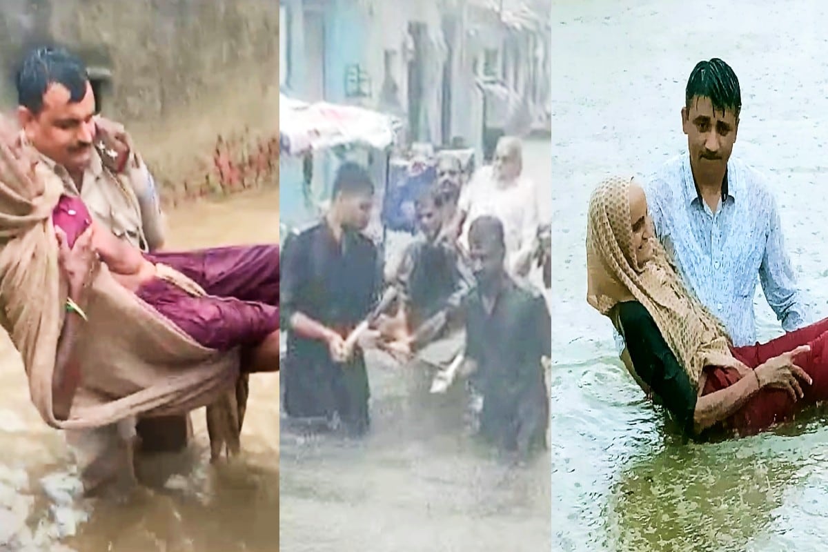 Gujarat Policeની બહાદુરીનો Viral video, વરસાદમાં ફસાયેલા લોકોનાં જીવ આમ બચાવ્યા