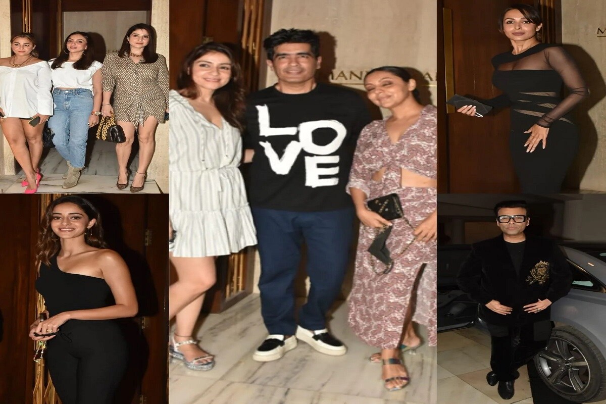 પ્રખ્યાત ફેશન ડિઝાઇનર મનીષ મલ્હોત્રા (Manish Malhotra)નાં ઘરે ઘણી વખત બોલિવૂડ સ્ટાર્સની મહેફિલ સજે છે. એક વખત ફરી આ સાંજ મનીષ મલ્હોત્રાએ મિત્રોનાં નામે કરી હતી. તેણે તેનાં ઘરે મોડી રાત્રે શાનદાર પાર્ટી આપી હતી. આ પાર્ટીમાં બી ટાઉનનાં ફેમસ સેલિબ્રિટીઝની સાથે સ્ટાર વાઇફ્સ પણ તેમની શાનદાર અદાઓથી મહેફિલ લૂંટી રહી છે. (Photo- Viral Bhayani) પ્રખ્યાત ફેશન ડિઝાઇનર મનીષ મલ્હોત્રા (Manish Malhotra)નાં ઘરે ઘણી વખત બોલિવૂડ સ્ટાર્સની મહેફિલ સજે છે. એક વખત ફરી આ સાંજ મનીષ મલ્હોત્રાએ મિત્રોનાં નામે કરી હતી. તેણે તેનાં ઘરે મોડી રાત્રે શાનદાર પાર્ટી આપી હતી. આ પાર્ટીમાં બી ટાઉનનાં ફેમસ સેલિબ્રિટીઝની સાથે સ્ટાર વાઇફ્સ પણ તેમની શાનદાર અદાઓથી મહેફિલ લૂંટી રહી છે. (Photo- Viral Bhayani)