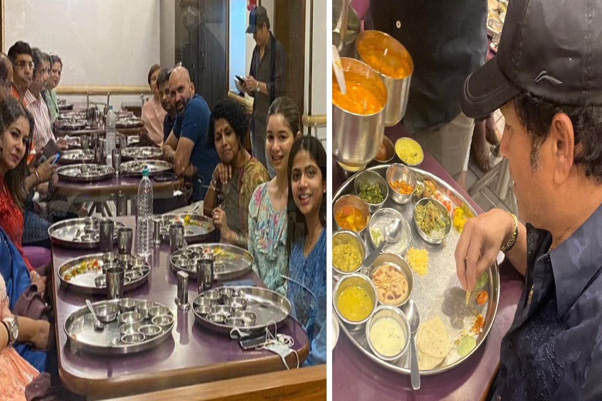 Sachin Tendulkar Wife Birthday : આજે ક્રિકેટના મેગા સ્ટાર સચિન તેંડુલકરના પત્નીનો જન્મદિવસ હતો. સચિને આ અવસરે ગુજરાતી ભાણું ખાઈને જન્મદિવસ ઉજવ્યો હતો. સચિને પત્નીના જન્મદિવસે મિત્રોને ગુજરાતી થાળીની પાર્ટી આપી હતી. ગુજરાતી જમ્યા પછી સચિન એટલો ધરાઈ ગયો કે તેણે લખ્યું કે આ ભોજન પચાવવા જેટલા મજબૂત અમે નથી. અમે જમ્યા પછી ઢીલાઢબ પડી જાઈએ છીએ. સચિન જમ્યા પછી એક ફેસબૂક પોસ્ટ મૂકી હતી જેમાં ગુજરાતીમાં સરસ શબ્દ લખ્યો હતો. સચિનના ચાહકો તો જાણે જ છે કે તેમની પત્ની ગુજરાતી છે. Sachin Tendulkar Wife Birthday : આજે ક્રિકેટના મેગા સ્ટાર સચિન તેંડુલકરના પત્નીનો જન્મદિવસ હતો. સચિને આ અવસરે ગુજરાતી ભાણું ખાઈને જન્મદિવસ ઉજવ્યો હતો. સચિને પત્નીના જન્મદિવસે મિત્રોને ગુજરાતી થાળીની પાર્ટી આપી હતી. ગુજરાતી જમ્યા પછી સચિન એટલો ધરાઈ ગયો કે તેણે લખ્યું કે આ ભોજન પચાવવા જેટલા મજબૂત અમે નથી. અમે જમ્યા પછી ઢીલાઢબ પડી જાઈએ છીએ. સચિન જમ્યા પછી એક ફેસબૂક પોસ્ટ મૂકી હતી જેમાં ગુજરાતીમાં સરસ શબ્દ લખ્યો હતો. સચિનના ચાહકો તો જાણે જ છે કે તેમની પત્ની ગુજરાતી છે.