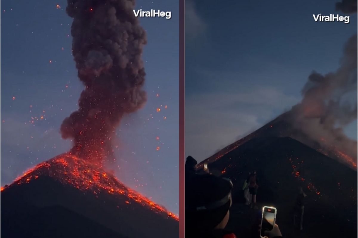 Volcano Video: એક તરફ ધગધગતો જ્વાળામુખી, બીજી તરફ લોકો લઈ રહ્યા છે સેલ્ફી, જુઓ મૂર્ખતાની હદ વટાવતો વીડિયો