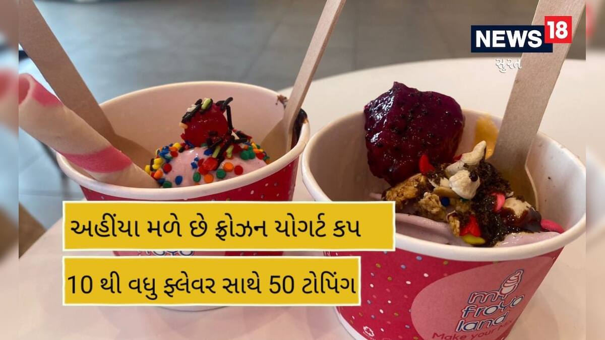 Surat આ ફ્રોઝન યોગર્ટ શું છે, લોકોને ખુબ જ આવી રહ્યું છે પસંદ Video Here you can find 100 of