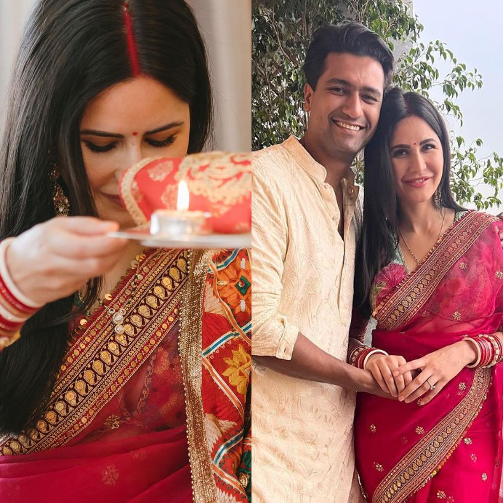  katrina kaif : બોલીવુડમાં હાલ ફેસ્ટિવલનો મૂડ જોવા મળી રહ્યો છે. બી-ટાઉનની હસીનાઓએ પરંપરાગત અંદાજમાં કરવા ચોથ સેલિબ્રેટ કરી. કેટલીક એક્ટ્રેસ એવી પણ હતી, જેની આ પહેલી કરવા ચોથ હતી. તેમાંથી એક છે કેટરીના કૈફ. કેટરિનાએ રીતિ-રિવાજ સાથે પહેલી કરવા ચોથ સેલિબ્રેટ કરી. ખાસ વાત એ રહી કે કેટરિના સાથે પતિ વિક્કી કૌશલે પણ વ્રત રાખ્યું હતું. હાલમાં જ કેટરીનાએ કરવા ચોથનો પહેલો અનુભવ અને વિક્કીના વ્રત સાથે જોડાયેલી વાતો શેર કરી.