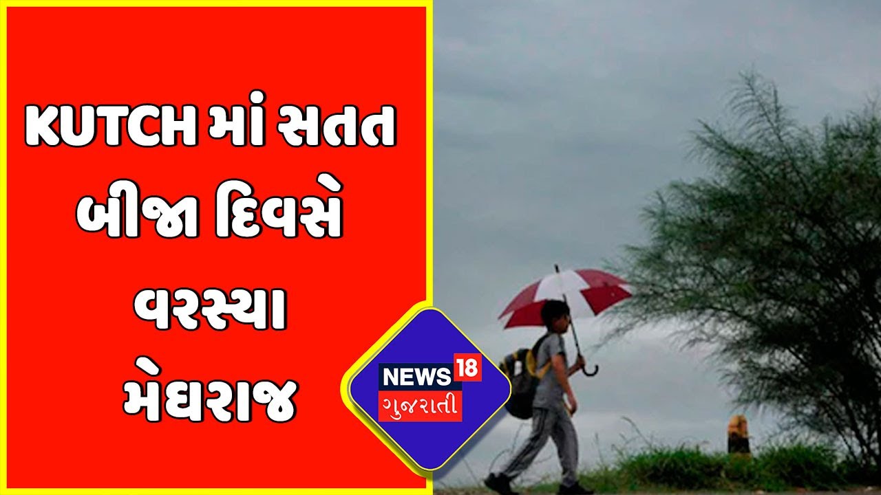 Kutch Weather News : Kutchમાં સતત બીજા દિવસે વરસ્યા મેઘરાજ | Gujarat Monsoon Update