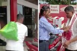 VIDEO: સિક્કા ભરેલો કોથળો લઈને નવું સ્કૂટર ખરીદવા પહોંચ્યો આ ભાઈ, કર્મચારી ચોંકી ગયાં