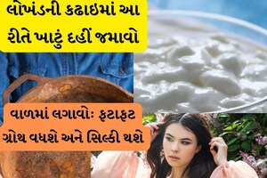 લોખંડની કઢાઇમાં ખાટું દહીં જમાવવાની રીત: વાળમાં લગાવો અને નેચરલી સિલ્કી+શાઇની કરો
