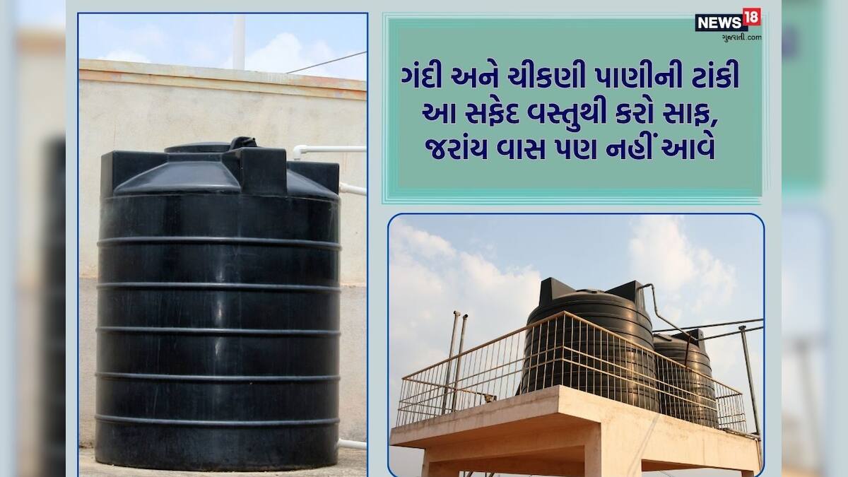 how to clean water tank without removing water ગંદી અને ચીકણી પાણીની ટાંકી આ સફેદ વસ્તુથી કરો