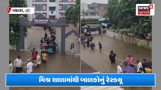 પૂર આવતાં શાળામાં ફસાયાં બાળકો પૂર આવતાં શાળામાં ફસાયાં બાળકો