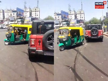 Thar driver attempted to mount a police 