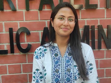 Harshita Goyal of Gujarat is second.