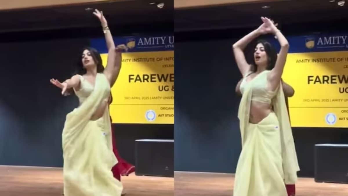 Girls Farewell Dance: ફેરવેલ પાર્ટીમાં છોકરીએ સાડીમાં કર્યો એવો ગજબ ...