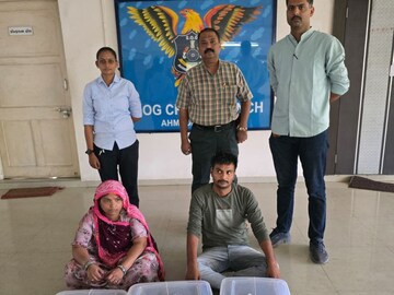 Ahmedabad SOG police have arrested spouses for drug trafficking.