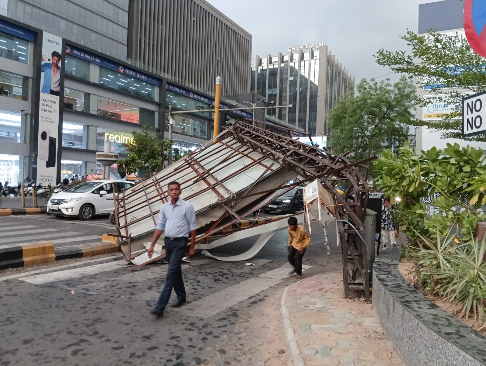 Gujarat Experiences Unseasonal Rains Throughout The Summer, Trees Fall Due To Strong Winds